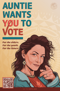 Auntie Wants You to Vote Poster