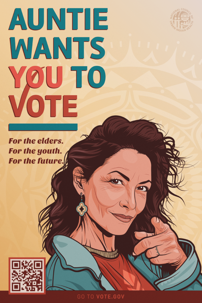 Auntie Wants You to Vote Poster