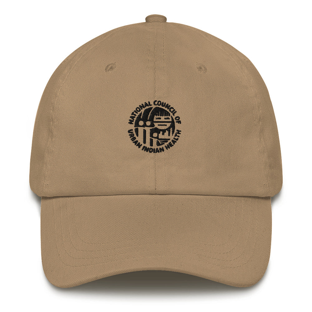 Hat with black logo