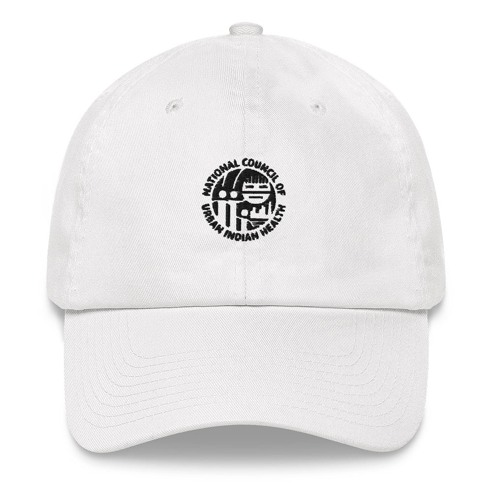Hat with black logo