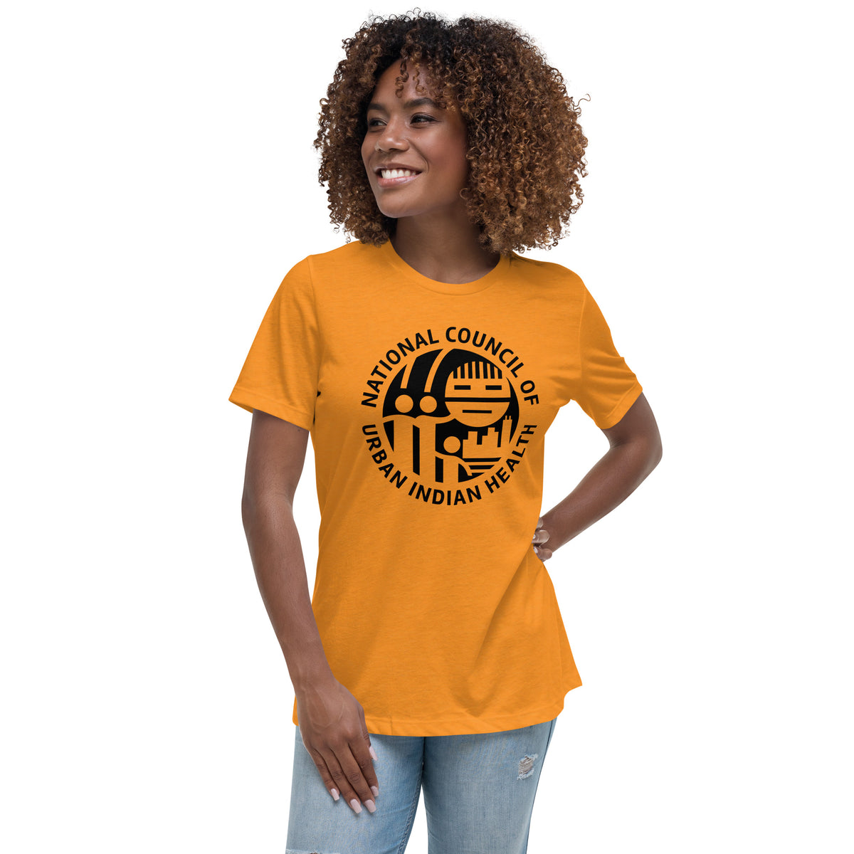 Women's Relaxed T-Shirt with Black Logo
