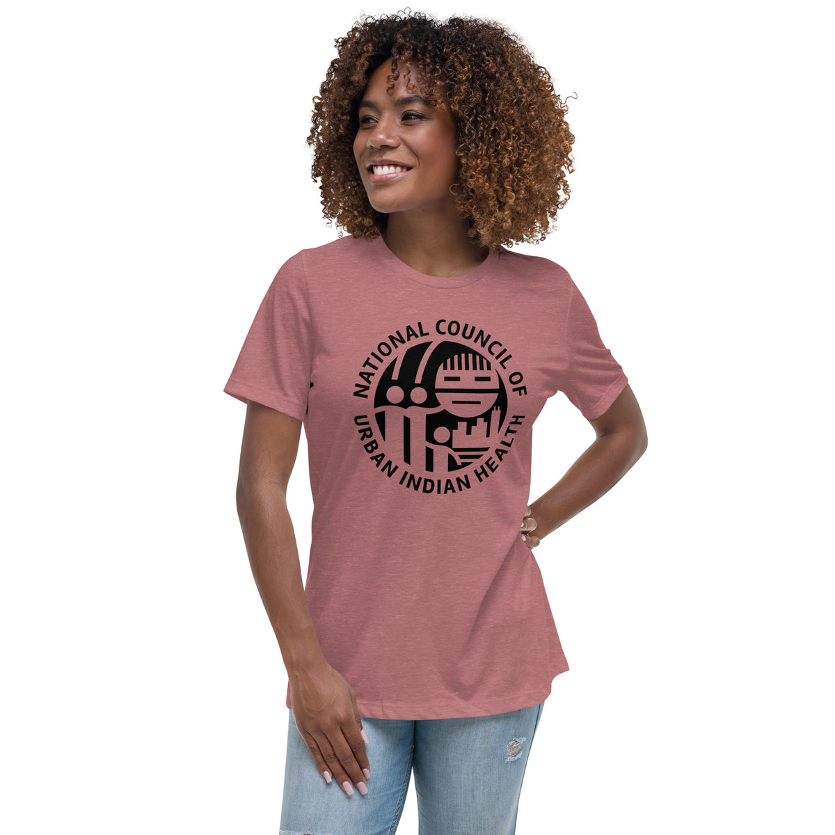 Women's Relaxed T-Shirt with Black Logo