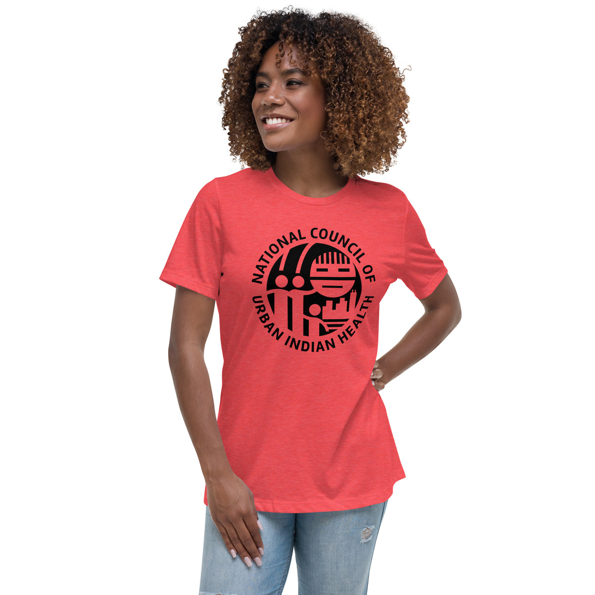 Women's Relaxed T-Shirt with Black Logo