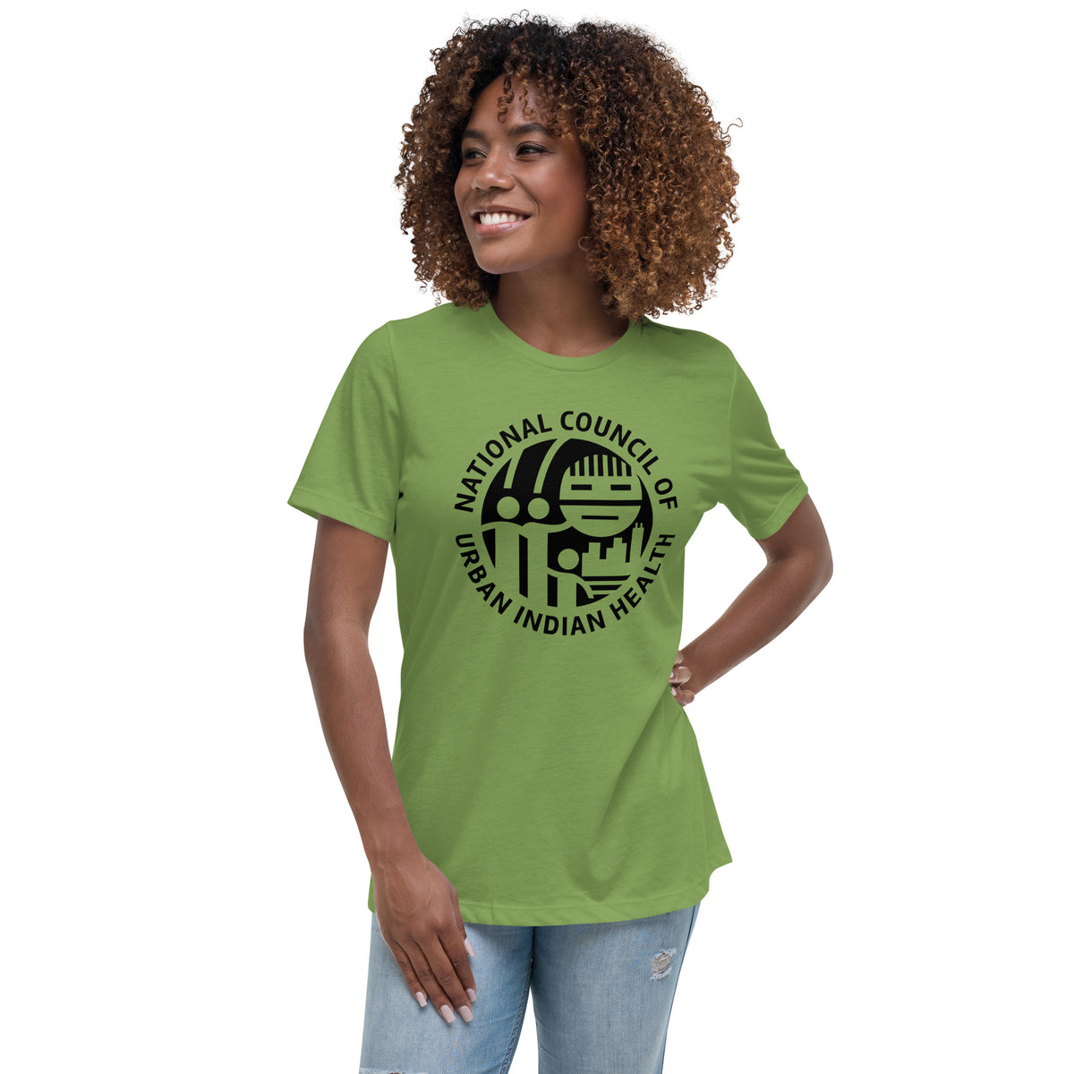 Women's Relaxed T-Shirt with Black Logo